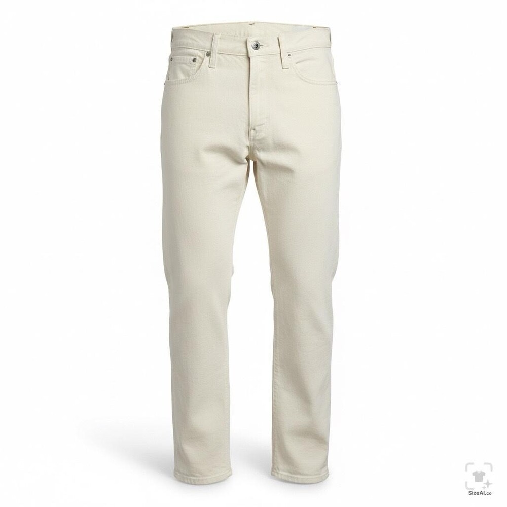 Levis 514 Jeans Mens 33x30 White Straight Mid Rise Stretch Denim Zip Fly